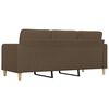 vidaXL Canap&eacute; &agrave; 3 places Marron 180 cm Tissu