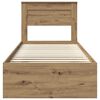 vidaXL Cadre de lit Ch&ecirc;ne artisan 100 x 200 cm Bois de pin massif