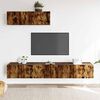 vidaXL Ensemble de meubles TV 3 pcs Ch&ecirc;ne fum&eacute; Bois d'ing&eacute;nierie