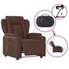 vidaXL Fauteuil inclinable &eacute;lectrique Marron Similicuir