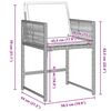 vidaXL Ensemble de salle à manger pour jardin 5 pcs Gris clair