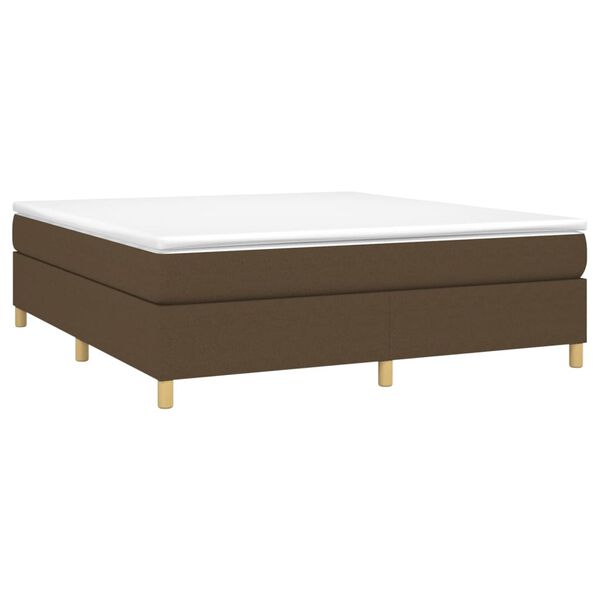 vidaXL Sommier &agrave; lattes de lit avec matelas Marron fonc&eacute; 160x200 cm