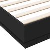 vidaXL Cadre de lit sans matelas noir 200x200 cm