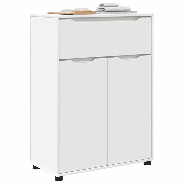 vidaXL Cabinet de salle de bain avec tiroir Blanc 72,5 x 36,5 x 100 cm
