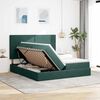 vidaXL Lit de Rangement avec matelas Vert fonc&eacute; 200 x 200 cm Velours