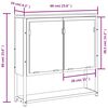 vidaXL Armoire de salle de bain &agrave; miroir ch&ecirc;ne sonoma bois ing&eacute;nierie