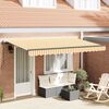 vidaXL Auvent R&eacute;tractable Jaune et blanc 350 x 200 cm