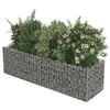 vidaXL Lit sur&eacute;lev&eacute; &agrave; gabion Acier galvanis&eacute; 180x50x50 cm