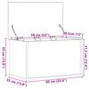 vidaXL Bo&icirc;te de Rangement Ch&ecirc;ne artisanal 60 x 35 x 35 cm