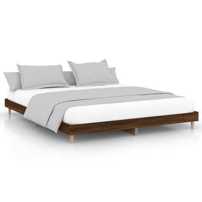 vidaXL Cadre de lit sans matelas chêne marron 140x200 cm