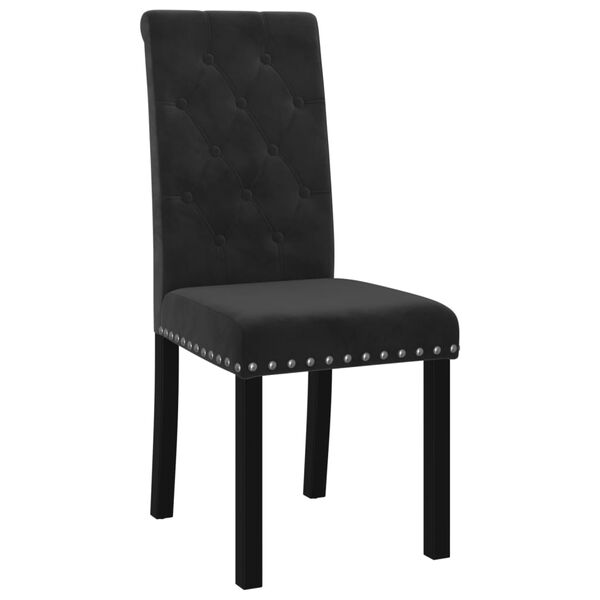 vidaXL Chaises &agrave; manger lot de 4 noir velours