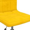 vidaXL Chaises &agrave; manger pivotantes lot de 2 jaune moutarde velours