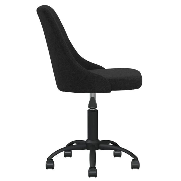 vidaXL Chaises pivotantes &agrave; manger lot de 6 noir tissu