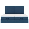VidaXL Cadre de lit ottoman avec matelas bleu 180x200 cm tissu