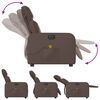 vidaXL Fauteuil de massage inclinable &eacute;lectrique marron similicuir