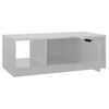 vidaXL Table basse blanc brillant 102x50x36 cm bois d'ing&eacute;nierie