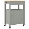 vidaXL Chariot de cuisine MONZA 60x40x88,5 cm bois massif de pin