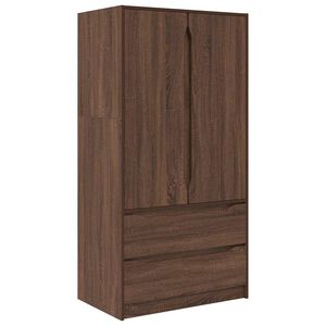 vidaXL Armoire Ch&ecirc;ne brun 79,5 x 49 x 156 cm Bois d&rsquo;ing&eacute;nierie