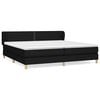 vidaXL Sommier &agrave; lattes de lit avec matelas Noir 200x200 cm Tissu