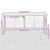 vidaXL Portail de jardin en acier galvanis&eacute; 300 x 75 cm argent