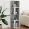 vidaXL Armoire d'angle Gris b&eacute;ton 33x33x132 cm Bois d&rsquo;ing&eacute;nierie