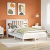 vidaXL Lit bibliothèque sans matelas blanc 140x190 cm bois pin massif