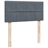 vidaXL Sommier &agrave; lattes de lit et matelas Gris fonc&eacute; 90x200 cm Velours