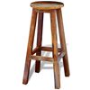 vidaXL Tabouret de bar Bois de r&eacute;cup&eacute;ration massif
