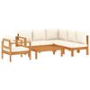 vidaXL Salon de jardin avec coussins 5 pcs Bois d'acacia solide