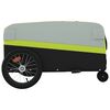 vidaXL Remorque de v&eacute;lo noir et vert 45 kg fer