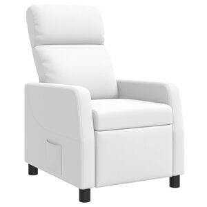 vidaXL Fauteuil inclinable Blanc Simili cuir