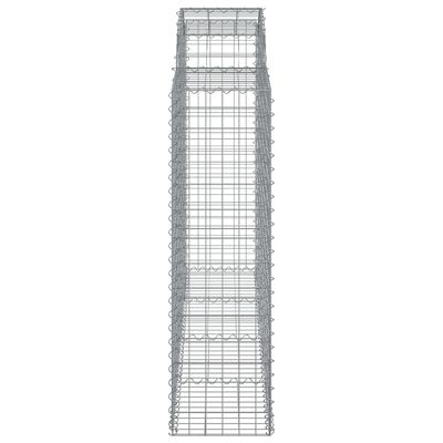 vidaXL Panier de gabions arqué 200x50x140/160 cm Fer galvanisé