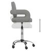 vidaXL Chaises pivotantes &agrave; manger lot de 2 gris similicuir