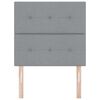vidaXL T&ecirc;te de lit LED avec t&ecirc;te de lit Gris clair 90 cm Polyester