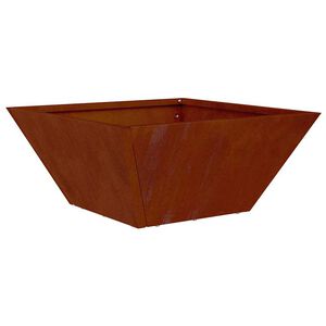 vidaXL Cache-pot de jardin Rouill&eacute; 35 x 35 x 15 cm