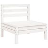 vidaXL Canap&eacute; de jardin 3 places blanc bois de pin massif