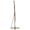 vidaXL Sapin de No&euml;l avec support Marron 181,5 cm Bois de teck solide