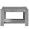 vidaXL Table basse avec LED gris b&eacute;ton 73x53x45 cm bois d'ing&eacute;nierie