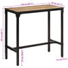 vidaXL Ensemble de bar 5 pcs bois de manguier brut massif et m&eacute;tal