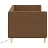 vidaXL Lit avec USB Marron Tissu 90x200 cm