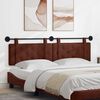 vidaXL T&ecirc;te de lit suspendue Brun Brillant 170 x 55 x 5 cm PU antique