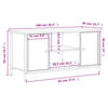 vidaXL Meuble TV Noir 100x40x50 cm Bois d'ing&eacute;nierie