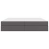 vidaXL Lit avec rangement et matelas avec matelas 2 pcs Gris Cuir