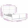 vidaXL Cadre de lit avec t&ecirc;te de lit Taupe 140 x 200 cm tissu