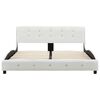 vidaXL Lit avec matelas &agrave; m&eacute;moire de forme Blanc Similicuir 140x200 cm