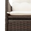vidaXL Ensemble &agrave; manger de jardin et coussins 7 pcs marron rotin