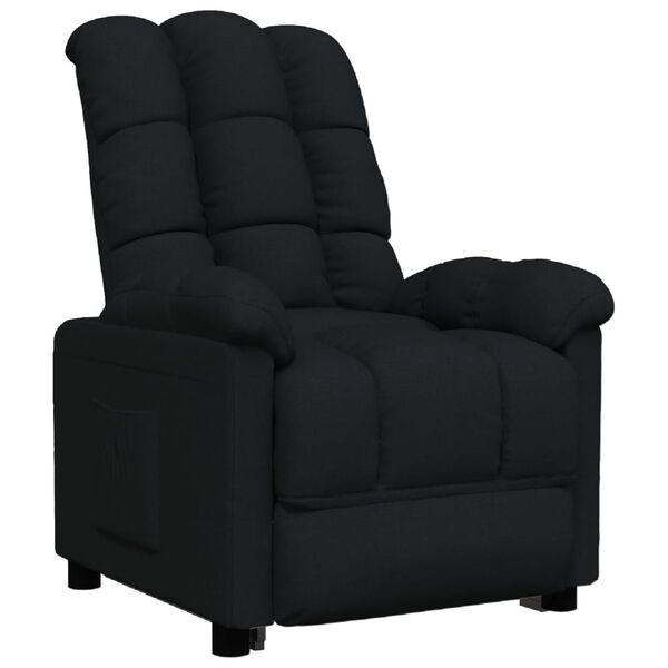 vidaXL Fauteuil inclinable Noir Tissu