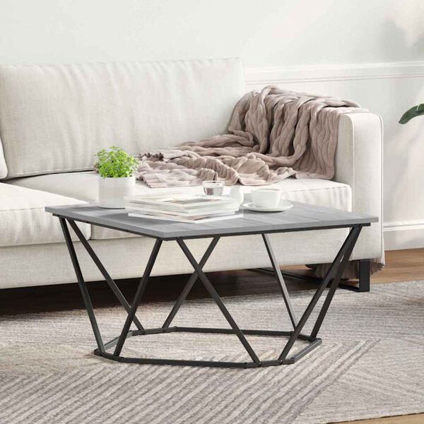 vidaXL Table basse Gris Sonoma 80 x 80 x 45 cm