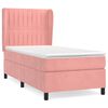 vidaXL Sommier &agrave; lattes de lit avec matelas Rose 90x190 cm Velours