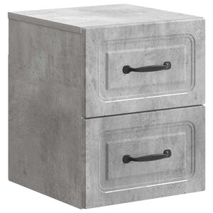 vidaXL Cabinet de chevet mural Gris b&eacute;ton 34,5 x 33 x 40 cm